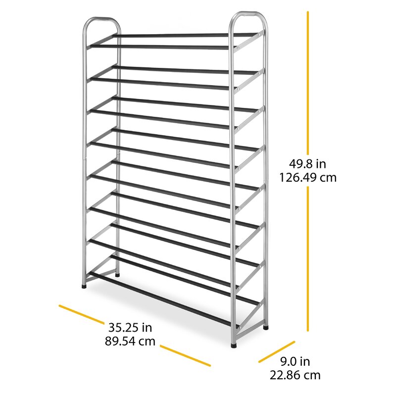 Rebrilliant 8 Tier 40 Pair Shoe Rack Reviews Wayfair Ca