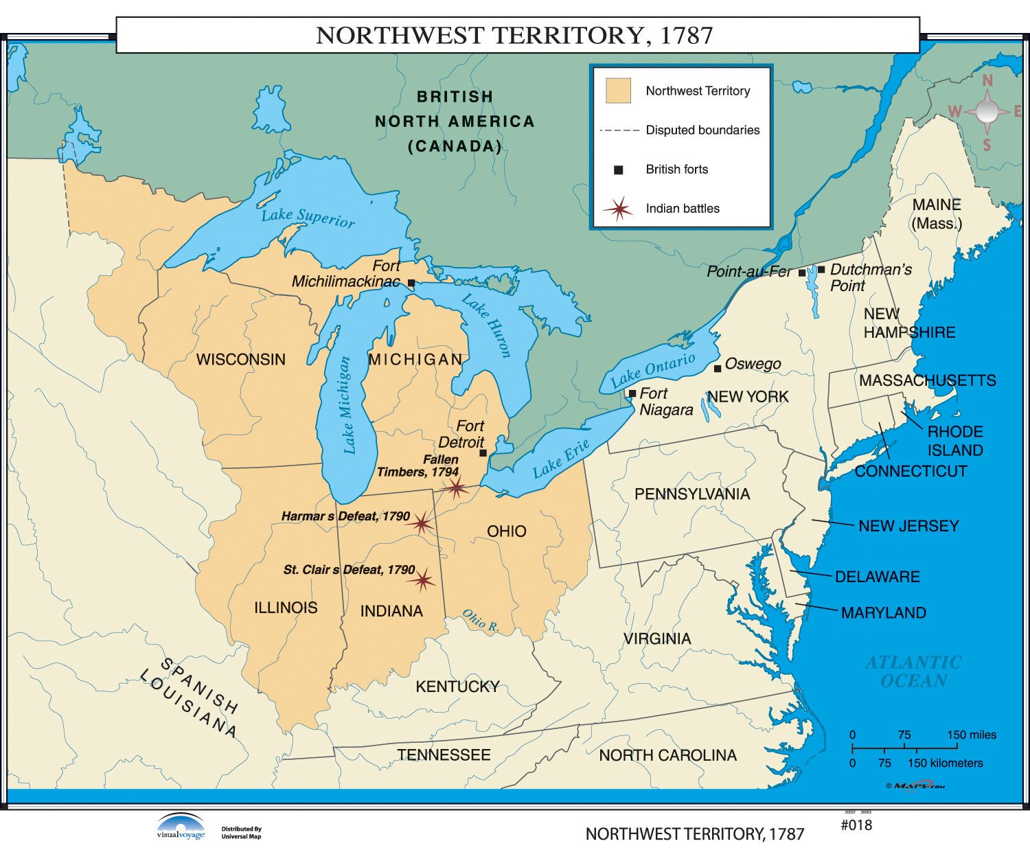 Universal Map U S History Wall Maps Northwest Territory
