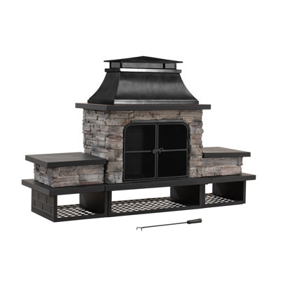 Outdoor Fireplaces & Fire Pits You'll Love in 2020 | Wayfair Outdoor Fireplaces & Fire Pits You'll Love in 2020 | Wayfair on Quillen Steel Wood Burning Outdoor Fireplace id=94366