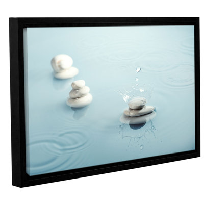 Zen Rain II Framed Graphic Art Latitude Run Size 32 H x 48 W x 2 D