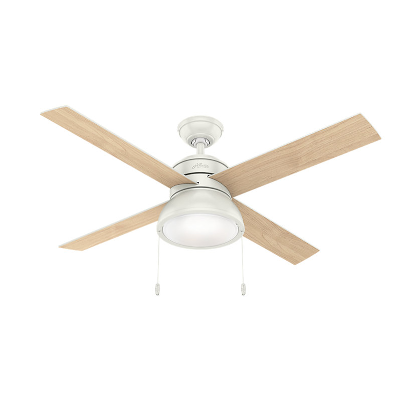 Hunter Fan 52 Loki 4 Blade Standard Outdoor Ceiling Fan With Pull Chain And Light Kit Included Reviews Wayfair The finishing is an important feature, as it allows you to the blade span of about 36 gives the ceiling fan its compact size, which makes it the perfect fit for small spaces. wayfair