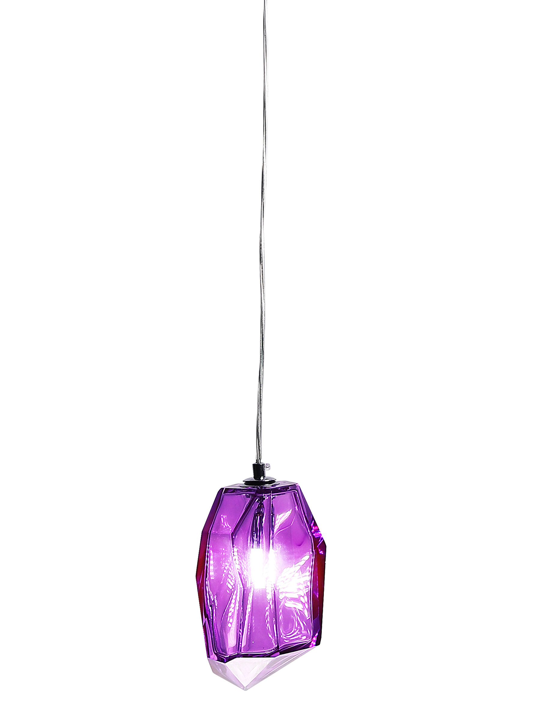 purple mini pendant light