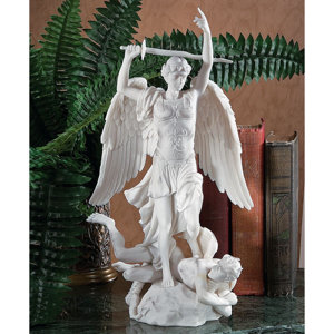 L'Archange Saint Michel (1860) Bonded Marble Angel Statue