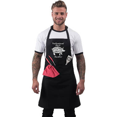 BBQ Evolution White Adult Apron With Pockets