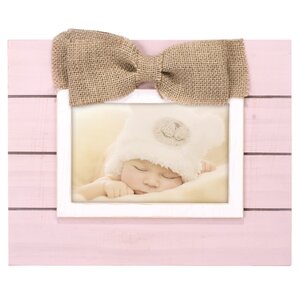 Burlap Bow Picture Frame