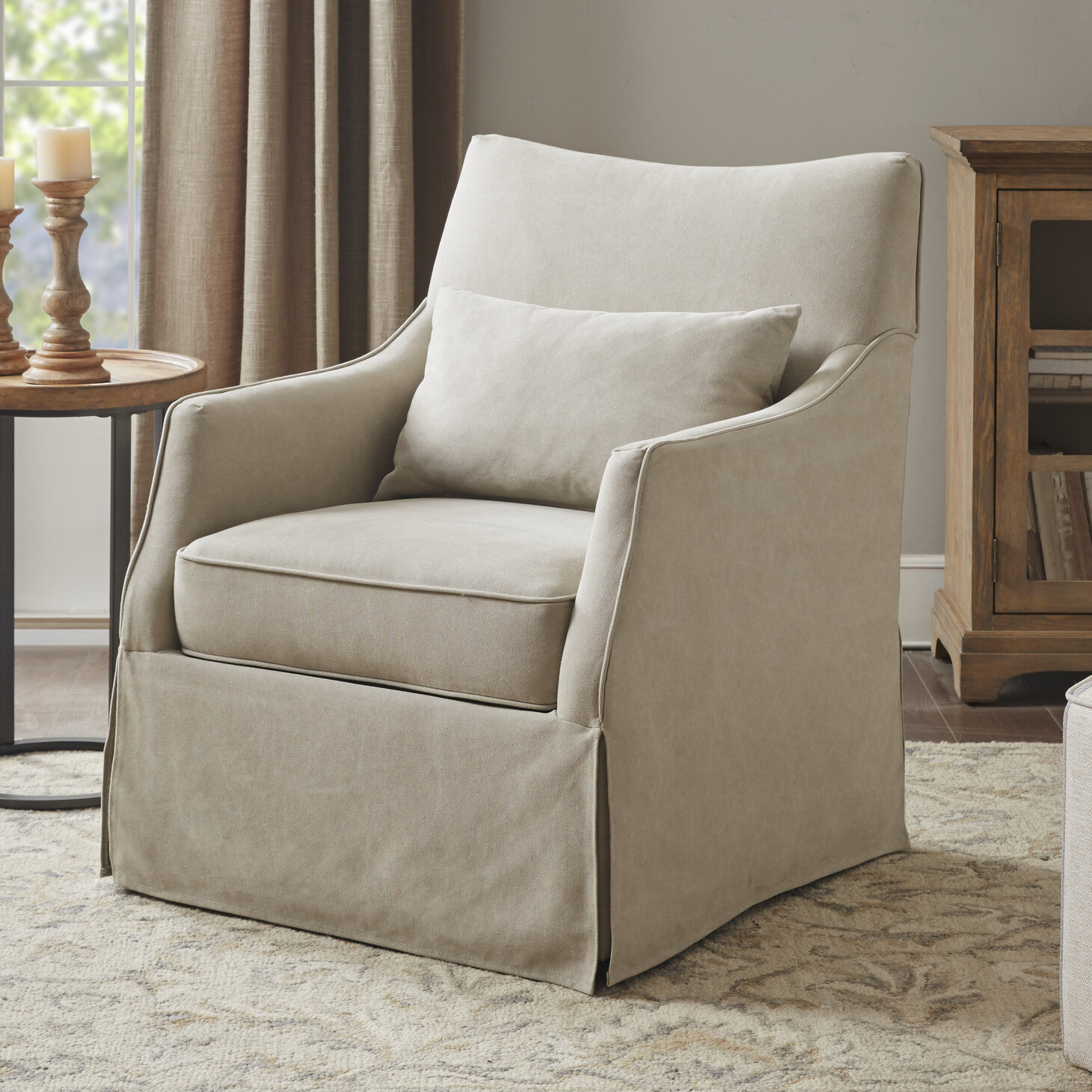 martha stewart amber swivel chair