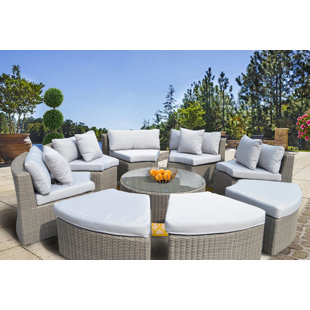 Go to store & view more images Nantucket 9 Piece Sectional Set with Cushions by Rosecliff Heights