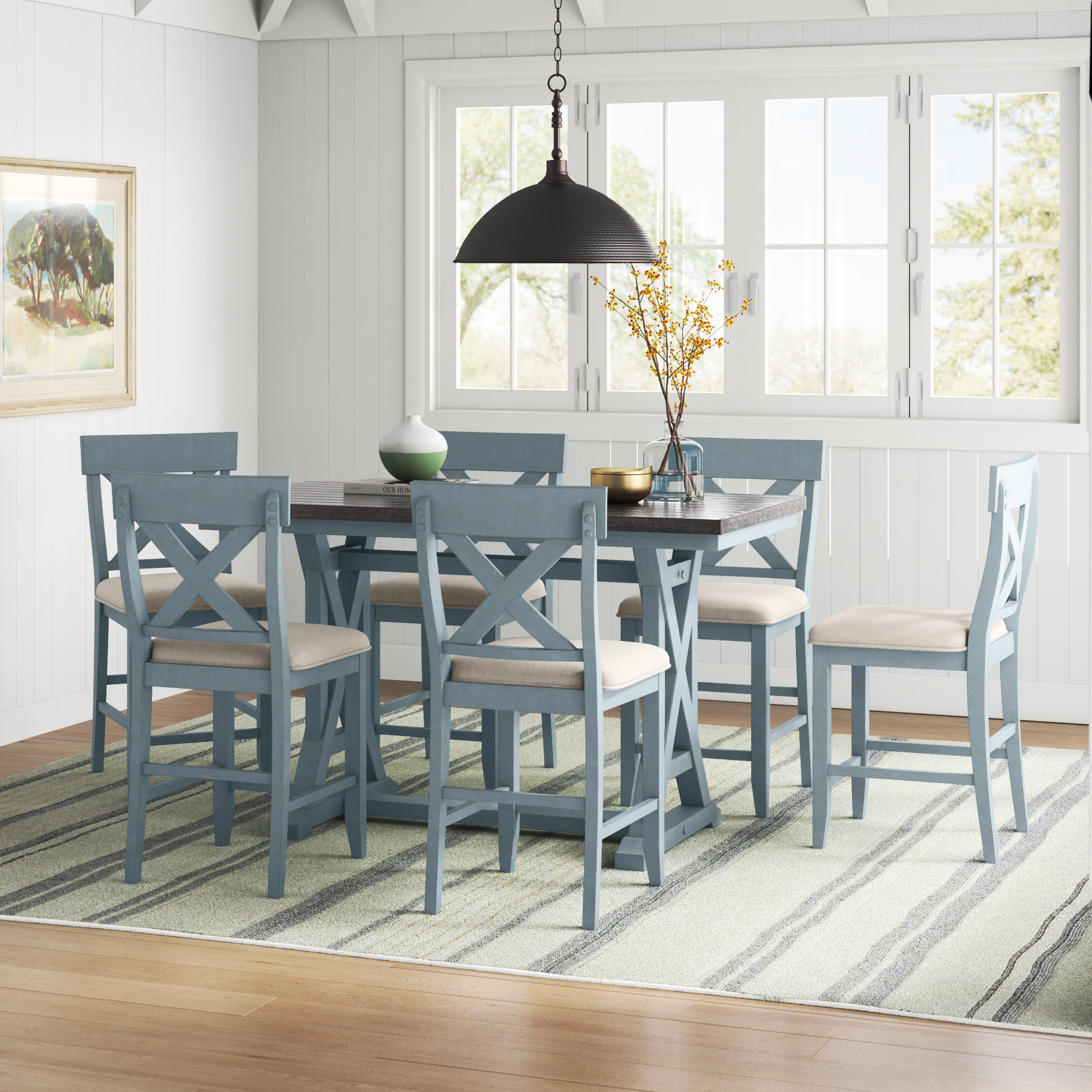 coastal counter height dining sets