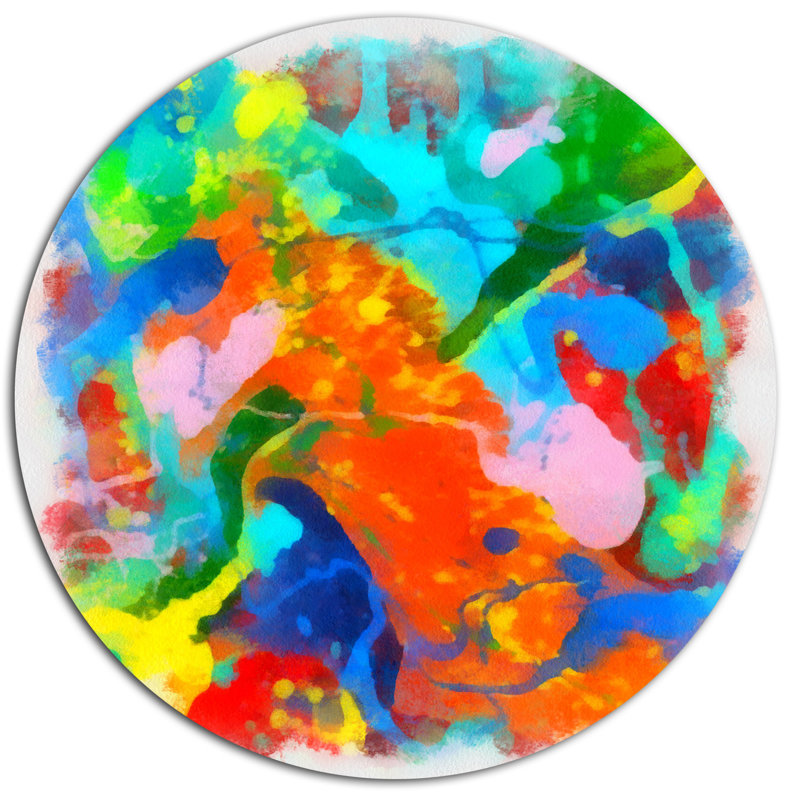 Designart Hand Drawn Abstract Floral Pattern Oil Painting Print