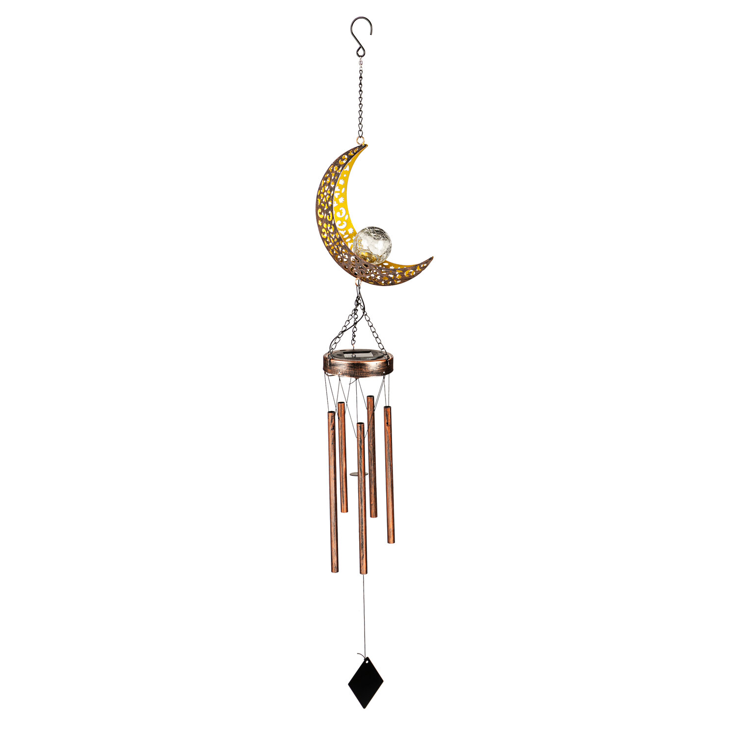 solar moon wind chime