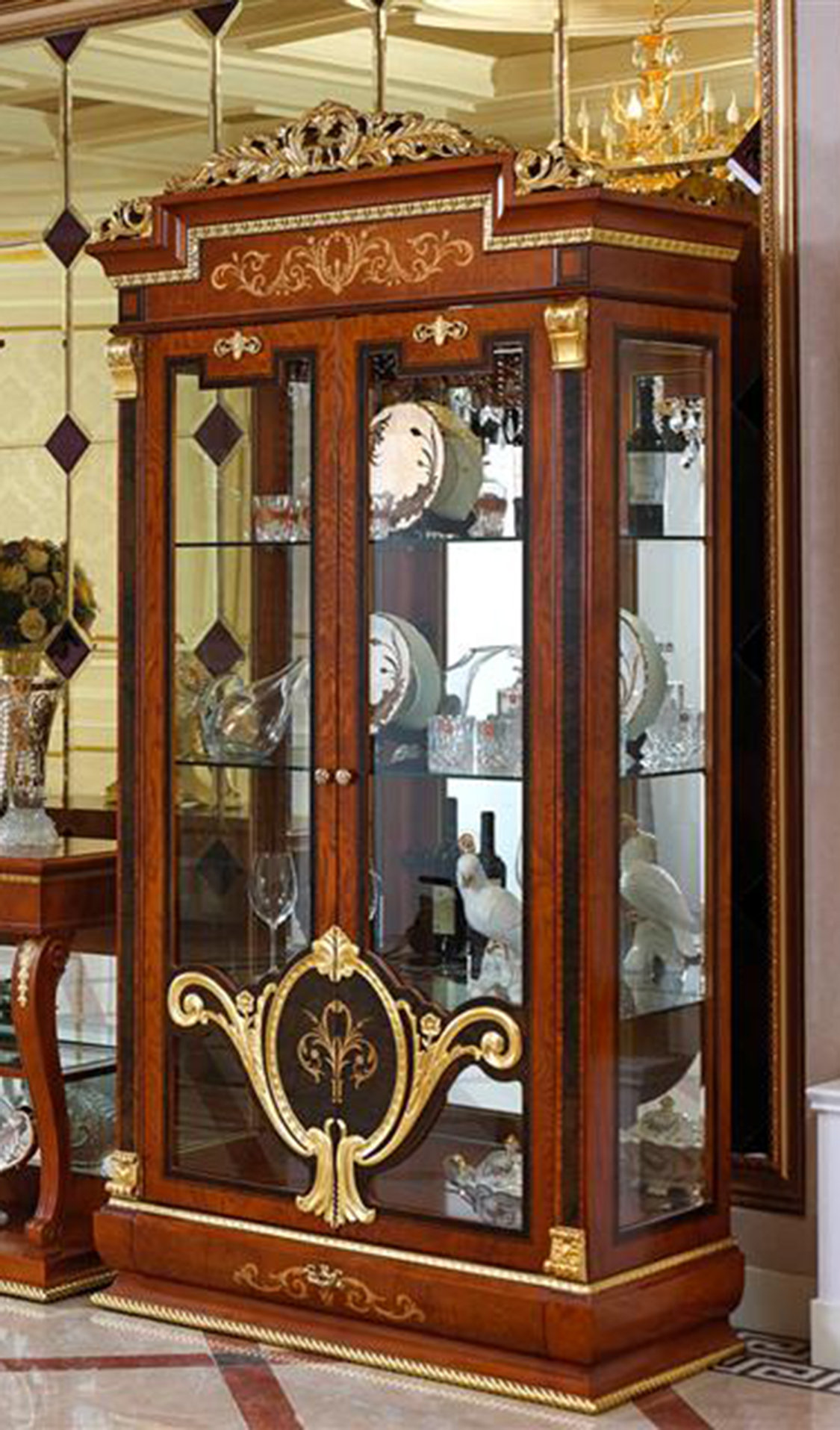 Bloomsbury Market Soheila 47.2'' Wide Mirrored Back Curio Wayfair