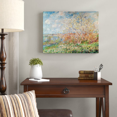 Spring, 1880 by Claude Monet - Wrapped Canvas Print 35”x47”
