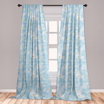 East Urban Home Ambesonne Baby 2 Panel Curtain Set Hearts
