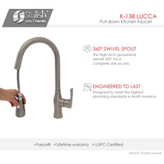 Find The Perfect Gooseneck High Arc Stylish Kitchen Faucets Wayfair