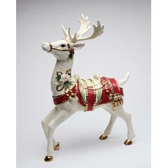 Stag Figurine Statue Christmas Recumbent Reindeer Ornament Christmas Decoration 