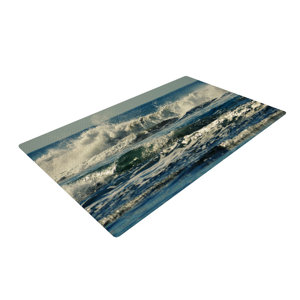 Robin Dickinson Forever Young Coastal Blue Area Rug