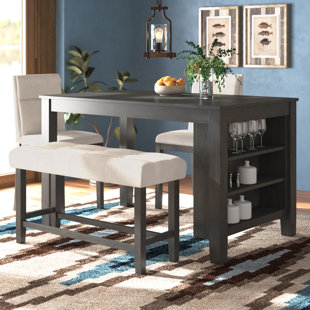 Go to store & view more images Foundry Select Blood 4 Piece Counter Height Dining Set
