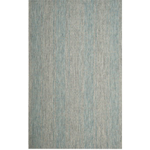 Myers Abstract Gray/Aqua Indoor/Outdoor Area Rug