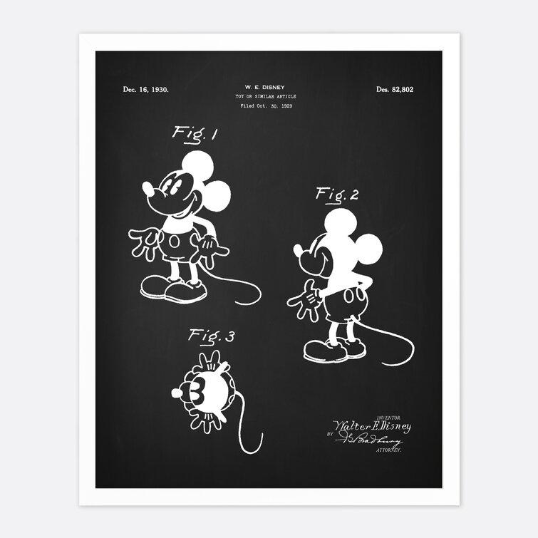 pen tæt Sanders REFINERY NUMBER ONE Walt Disney Mickey Mouse by Refinery Number One -  Unframed Print | Wayfair