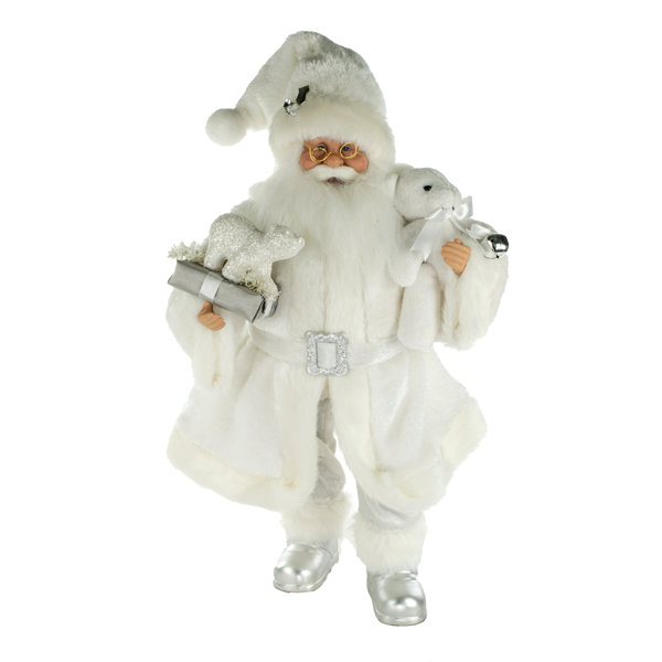 Red OULII Santa Claus Toy Doll Christmas Figure Figurine Decoration Sitting Santa Claus