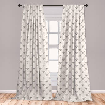 Highland Dunes Antonella Corales De Marina Knitted Jacquard Lace Window Semi Sheer Curtain Panels Reviews Wayfair