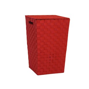 red washing basket