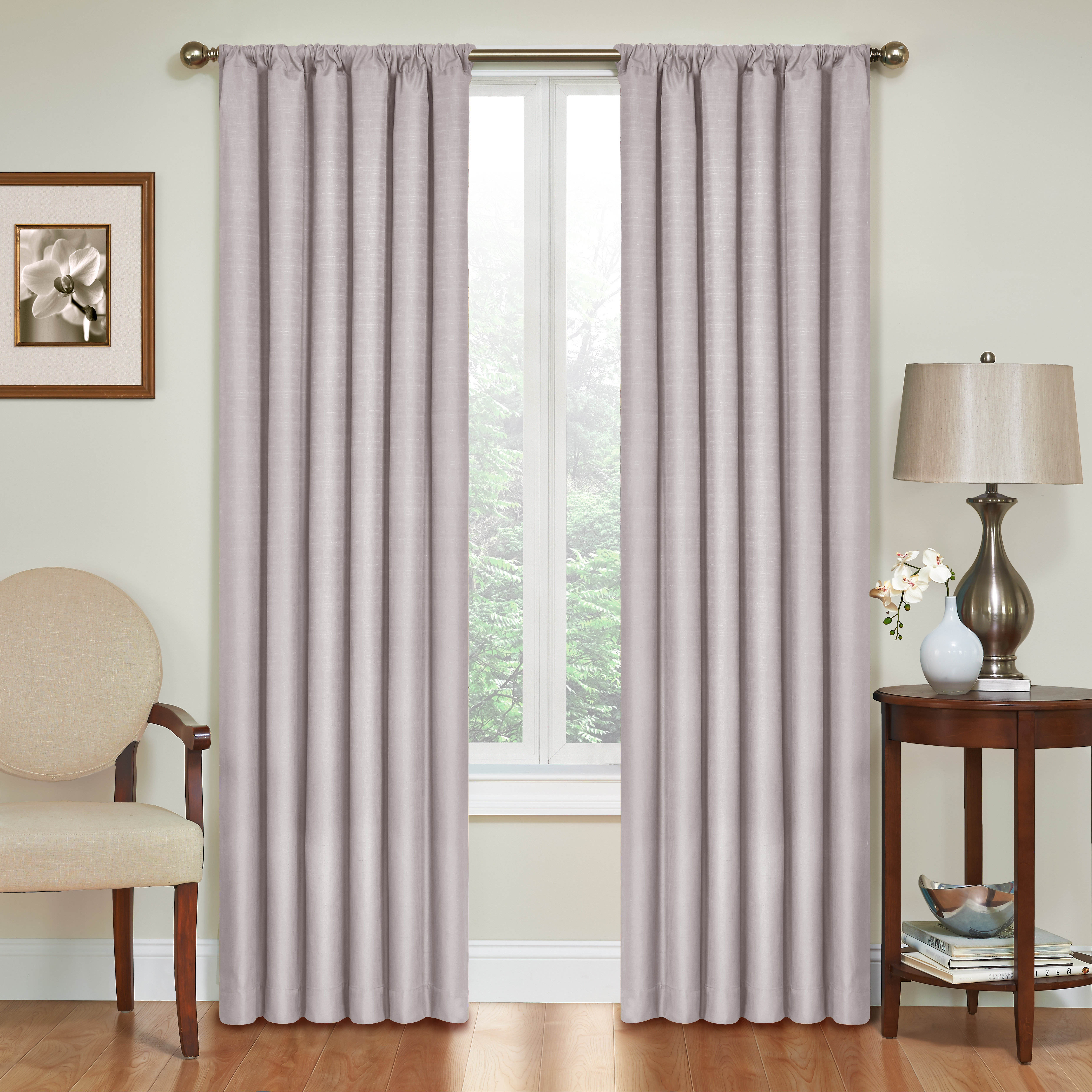 Columbia Solid Color Blackout Thermal Rod Pocket Curtains Drapes