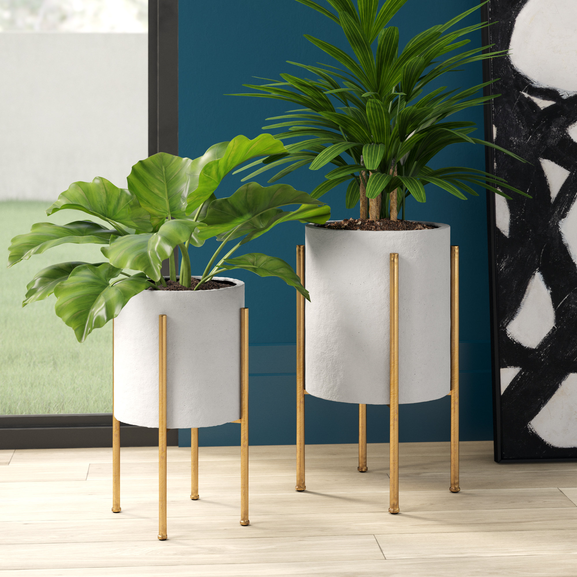 Large Metal Planters You Ll Love In 2020 Wayfair Large Metal Planters You Ll Love In