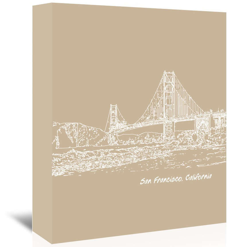 East Urban Home Skyline San Francisco 7 Graphic Art On Wrapped Canvas In Tan Wayfair