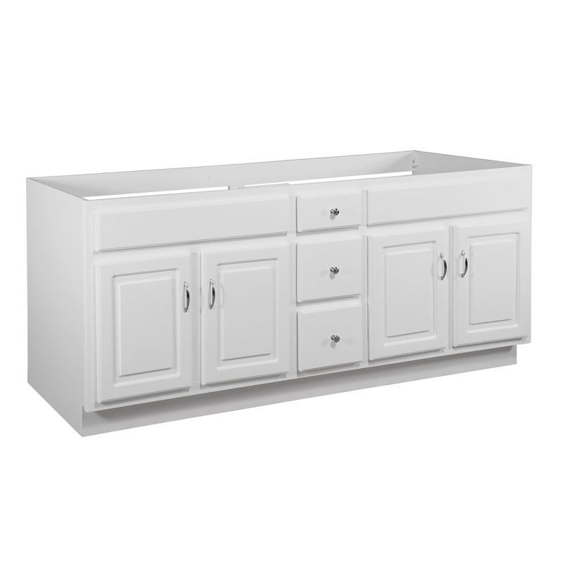 Winston Porter Searle 72 Double Bathroom Vanity Base Only In White Reviews Wayfair