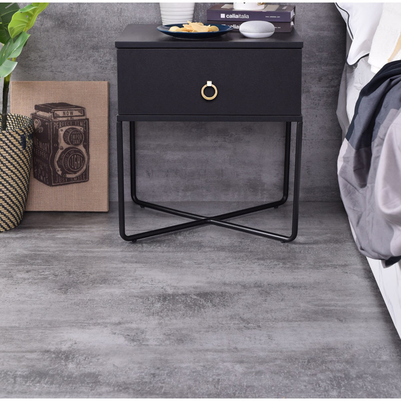 17 Stories Helmer 1 Drawer Metal Nightstand In Black Wayfair,Easy Shy Anime Girl Drawing