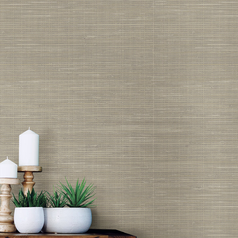 Betancourt Grasscloth Peel and Stick 18’ x 20.5" Wallpaper Roll