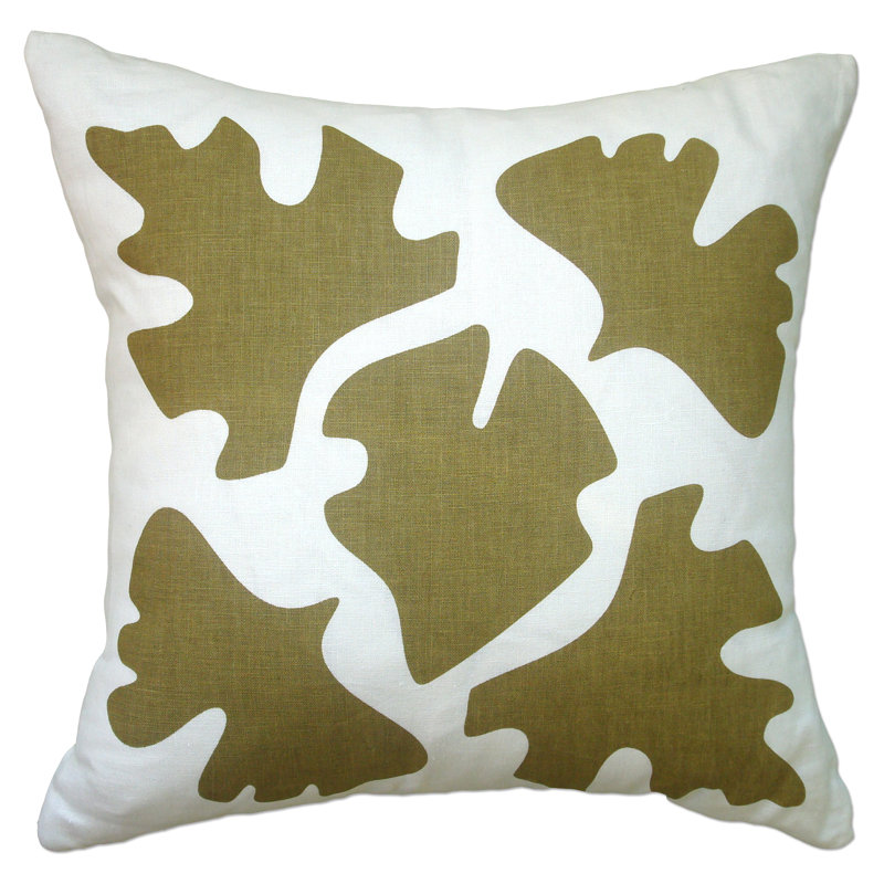 Hand Printed Shade Linen Throw Pillow