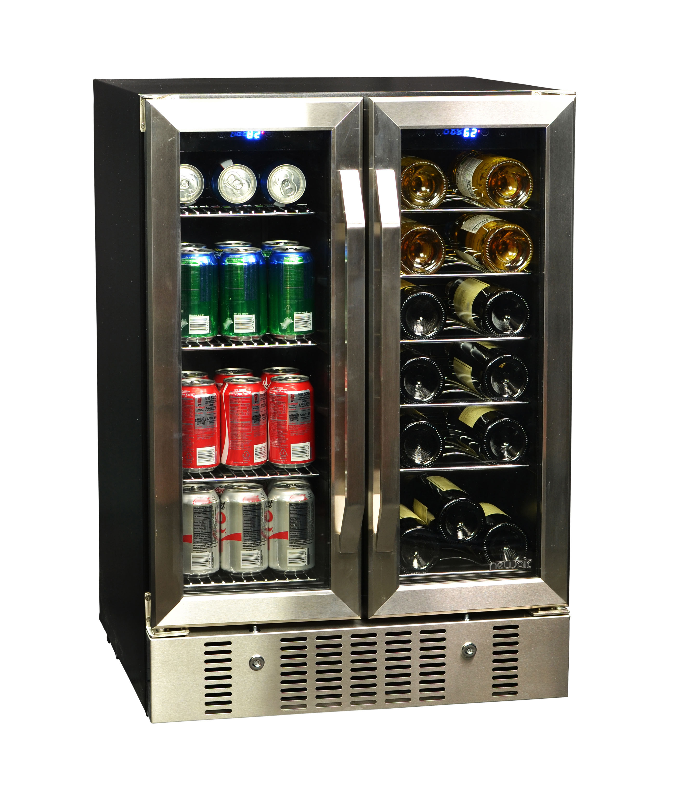 Newair 18 Bottle Dual Zone Convertible Wine Cooler Reviews Wayfair