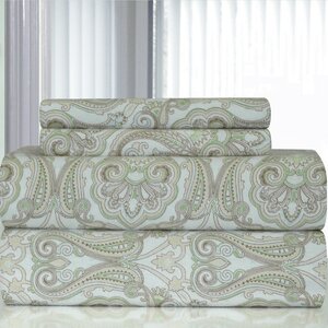 Heavy Weight Paisley Printed Flannel Sheet Set