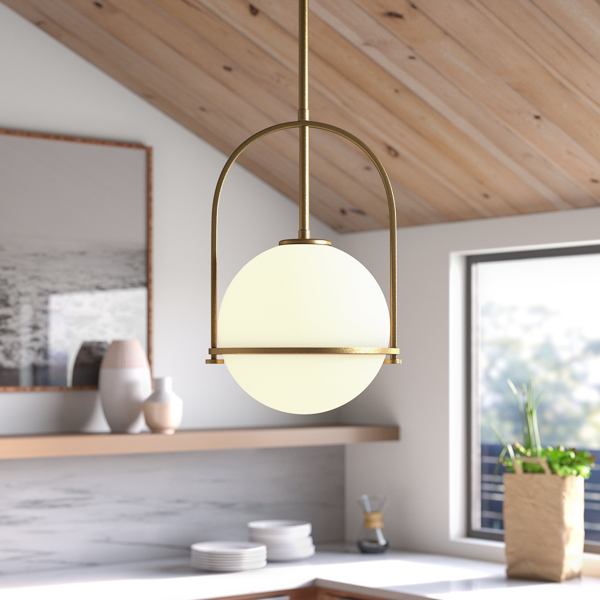 Allmodern Colvin 1 Light Single Globe Pendant Reviews Wayfair