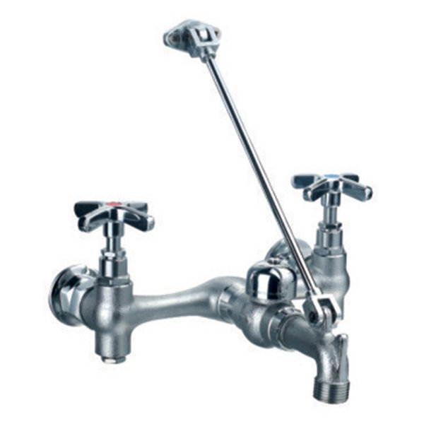 Whitehaus Collection Utility Double Handle Wall Mount Service Sink Faucet With Support Bracket And Cross Handle Wayfair