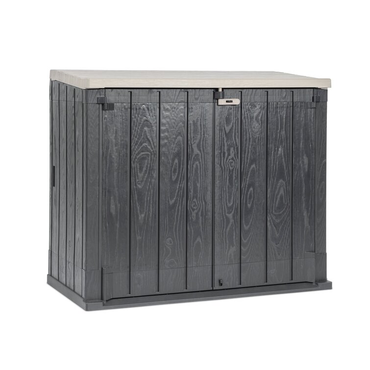 TOOMAX Storer Plus XL 1,270 Litre 2 Door Lockable Garden Cabinet/Shed in Grey/Brown