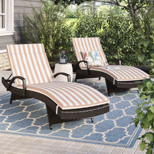 Roma Outdoor Wicker Armed Lounge with Cushion (Set of 2)