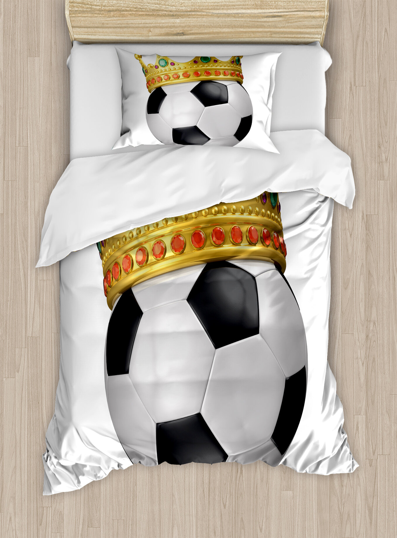 Irish Full Bedding Duvet Cover Set 4 Piece Sports Theme Soccer