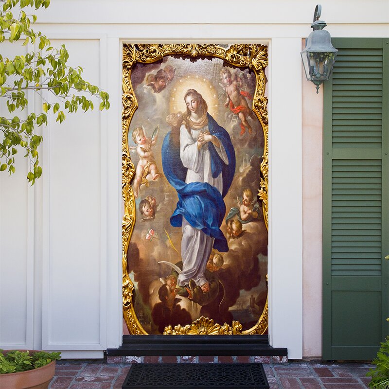 The Holiday Aisle Virgin Mary Print Door Mural Wayfair