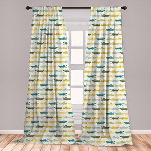 Teal And Yellow Curtains Wayfair