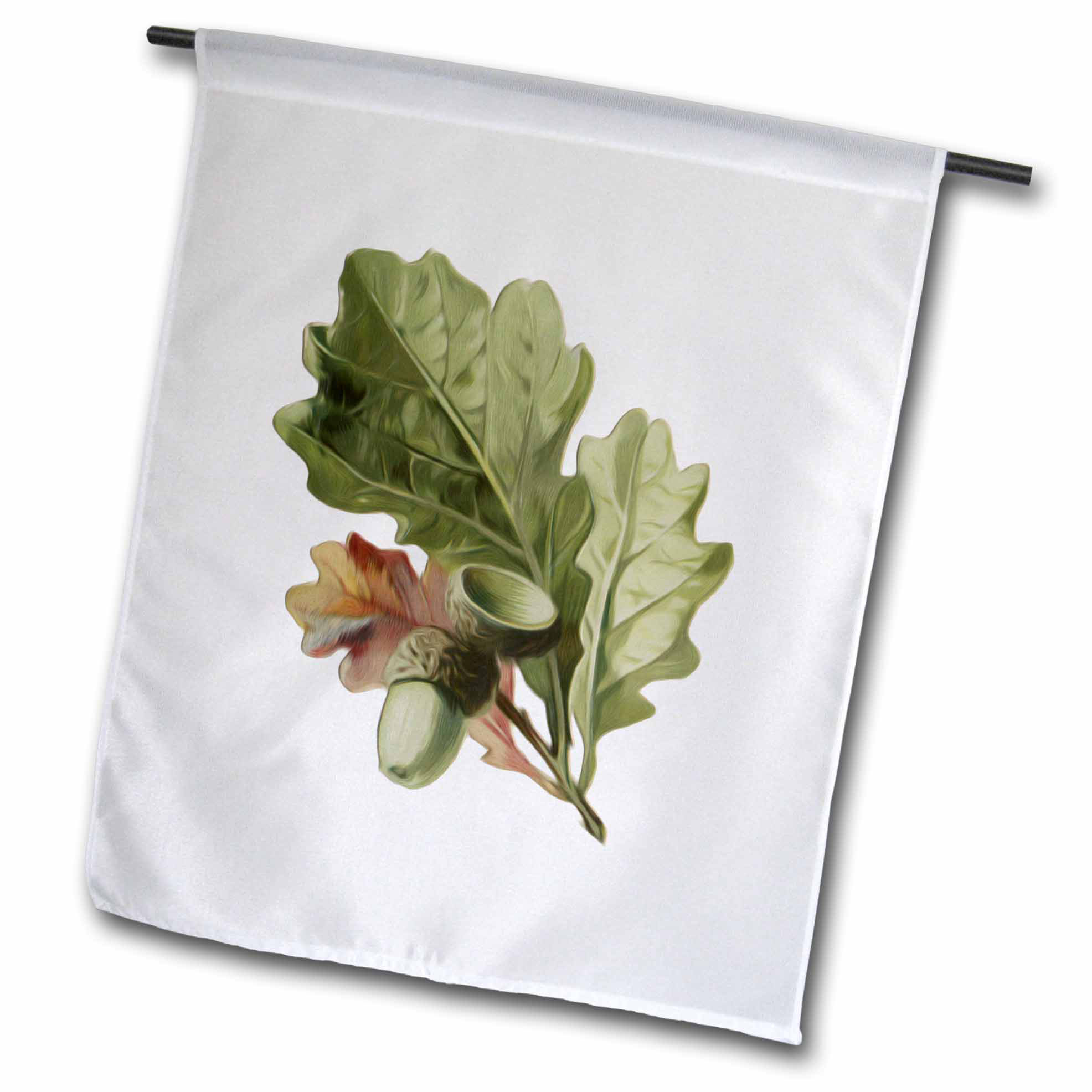 3drose Vintage Oak Leaves And Acorns Digital Nature Oil Painting