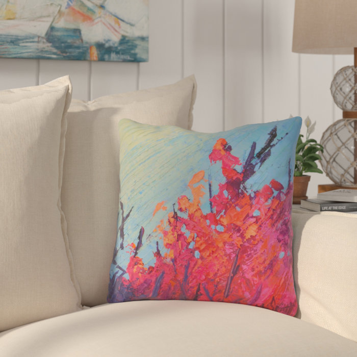 Highland Dunes Zola Coral Reef Garden Throw Pillow Wayfair