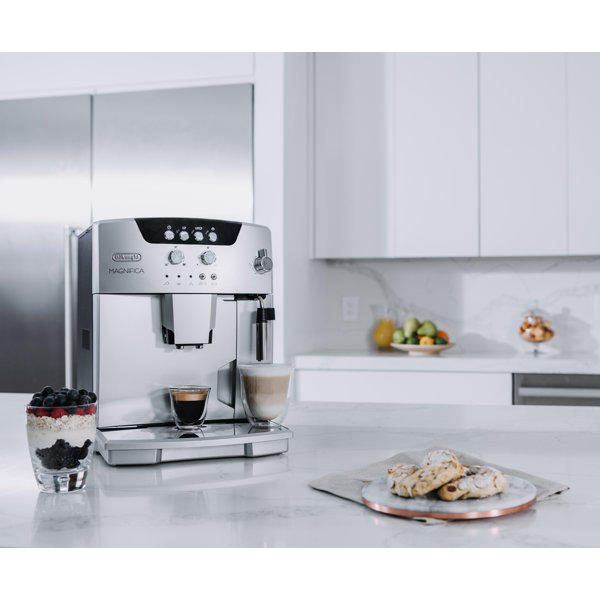 Delonghi Magnifica Fully Automatic Espresso And Cappuccino Machine With Manual Cappuccino System Reviews Wayfair
