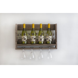 Grape 6 Bottle Wall Mounted Wine Bottle Rack