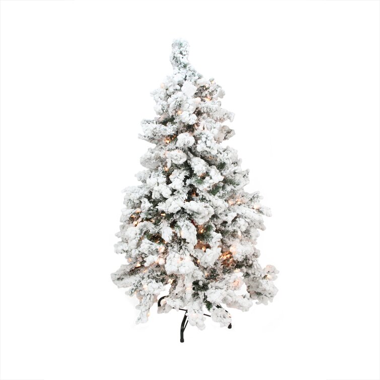 Northlight Heavily Flocked 3' White Pine Artificial Christmas Tree with ...