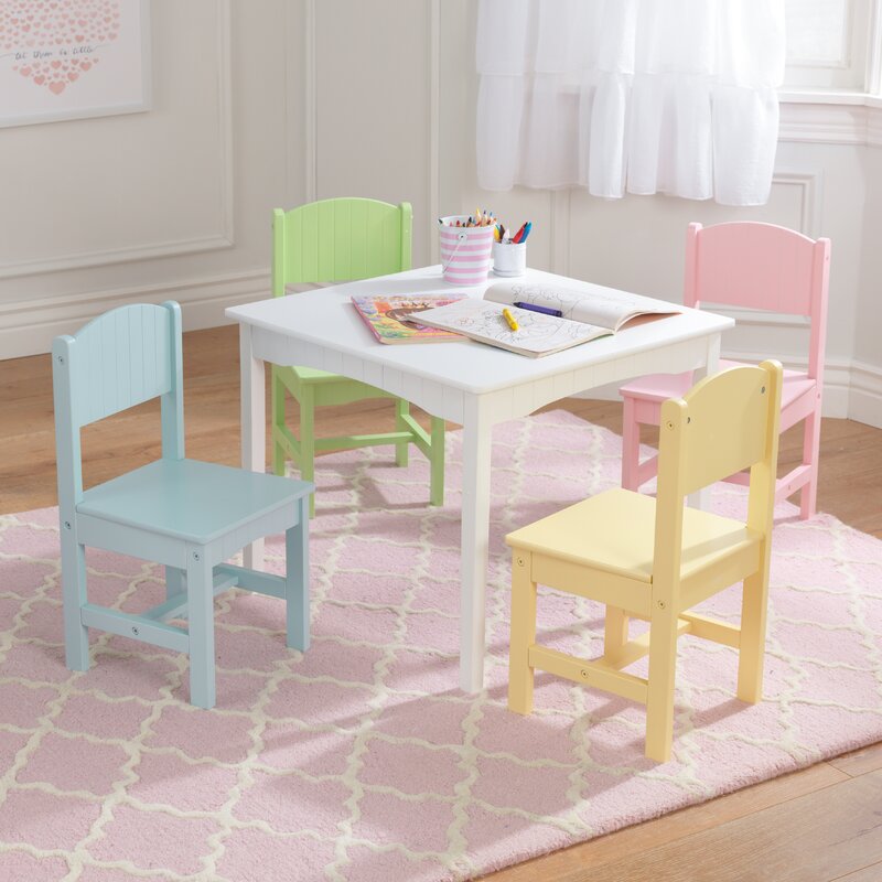 Nantucket Kids 5 Piece Writing Table Chair Set