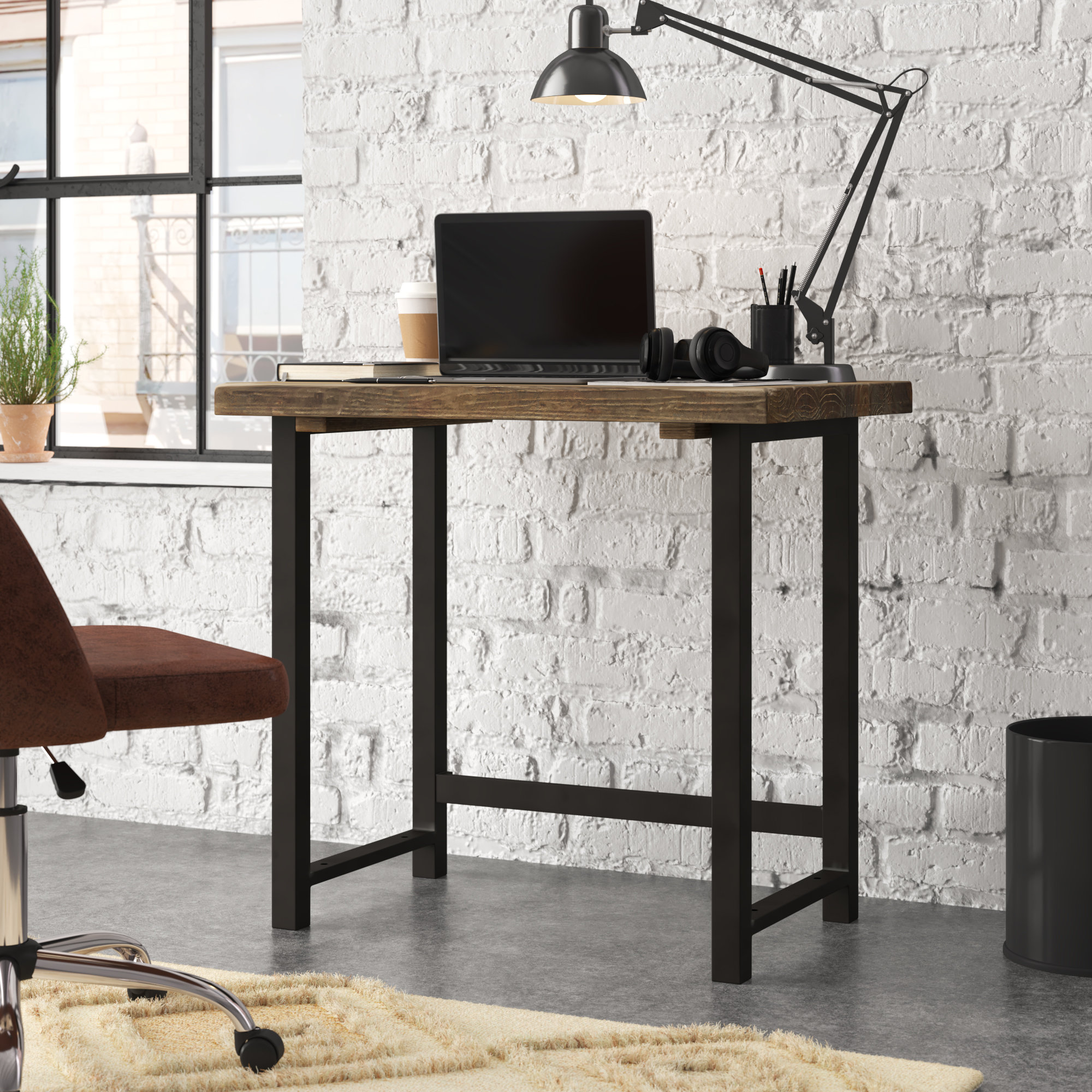 foundry industrial style laptop desk