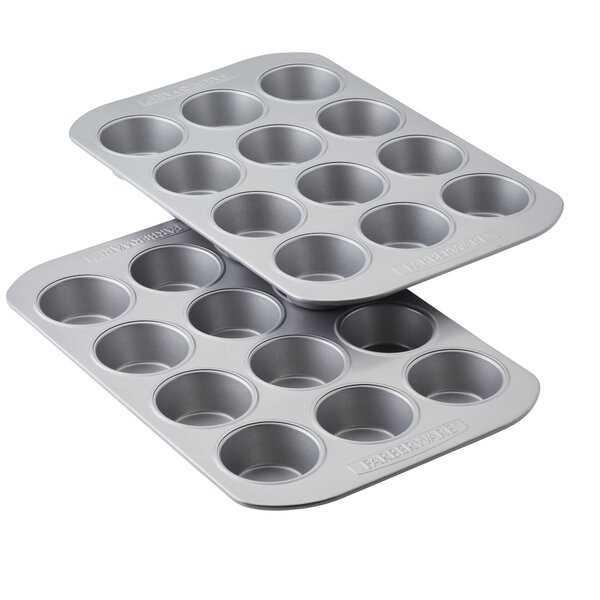 Gray Details about   12-Cup Muffin Tray Non-stick Heavy-weight Carbon Steel For Baking Cake